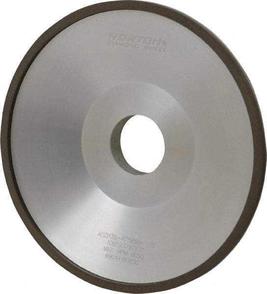 Norton - 6" Diam, 1-1/4" Hole Size, 1" Overall Thickness, 120 Grit, Type 12 Tool & Cutter Grinding Wheel - Fine Grade, Diamond, Resinoid Bond - Best Tool & Supply