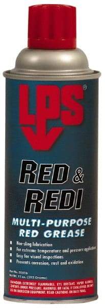 LPS - 11 oz Aerosol General Purpose Grease - Red, 450°F Max Temp, NLGIG 2, - Best Tool & Supply