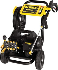 DeWALT - Electric, 13 Amp, 1.5 hp, 1,500 psi, 1.8 GPM, Cold Water Pressure Washer - Triplex Plunger, 25' x 1/4" Hose, 120 Max Volts - Best Tool & Supply