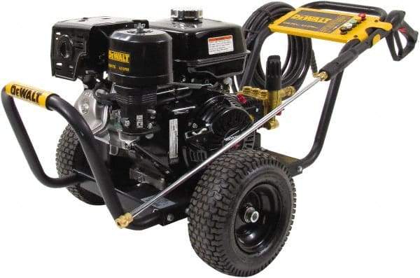 DeWALT - Gas, 11.7 hp, 4,200 psi, 4 GPM, Cold Water Pressure Washer - AAA Triplex, 50' x 3/8" Hose - Best Tool & Supply