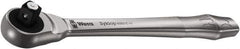 Wera - 1/2" Drive Slim Line Head Quick-Release Ratchet - Satin Finish, 281mm OAL, 76 Gear Teeth, Ergonomic Handle - Best Tool & Supply