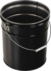 Vestil - 5 Gal Black Steel Pail - 13-3/8" High - Best Tool & Supply