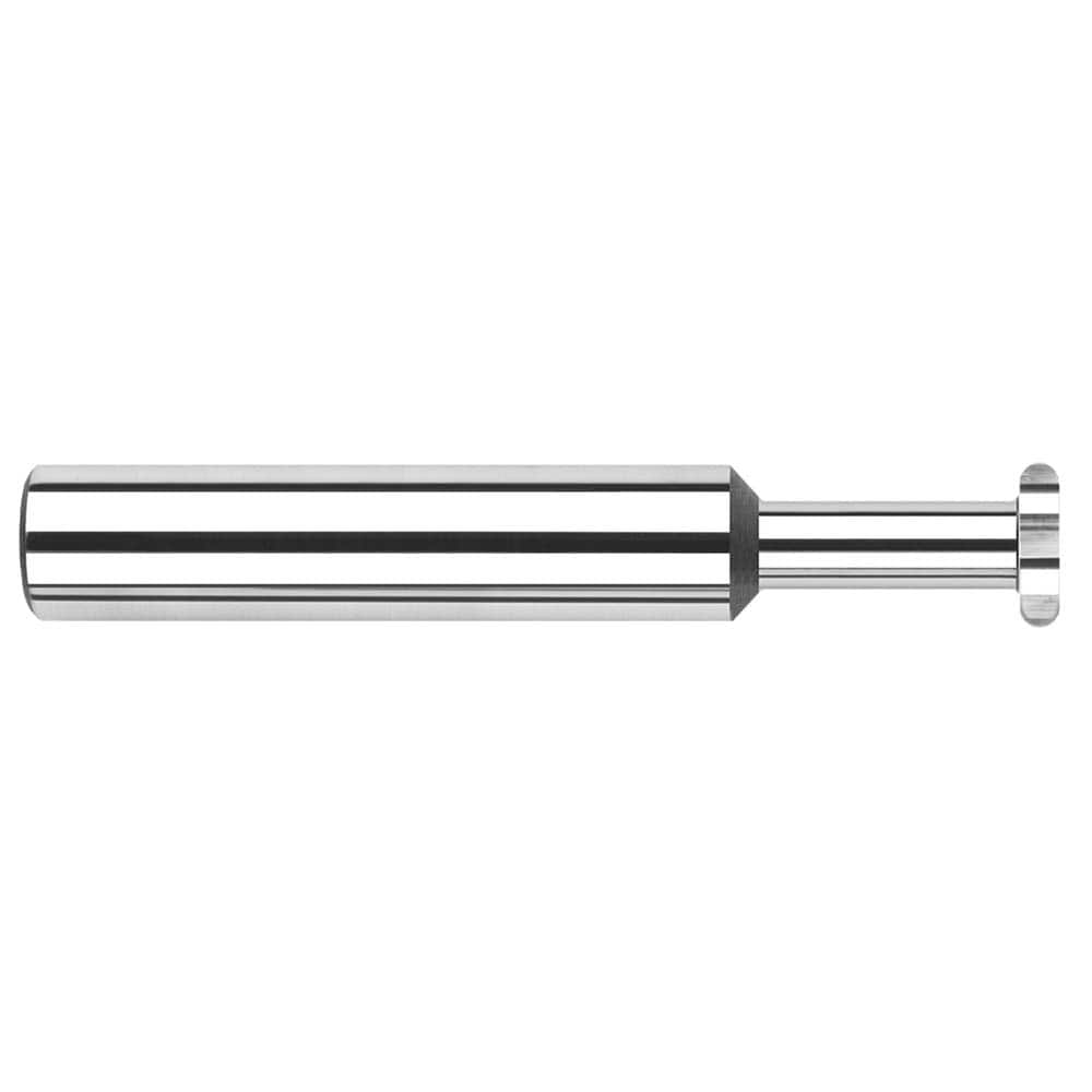 Harvey Tool - 1/2" Cut Diam, 1/8" Cut Width, 1/2" Shank, Straight-Tooth Woodruff Keyseat Cutter - Exact Industrial Supply