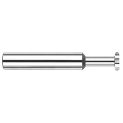 Woodruff Keyseat Cutter: 0.5″ Cut Dia, 0.0788″ Cut Width, 1/2″ Shank Dia, Straight Tooth 3″ OAL, 6 Teeth, Solid Carbide