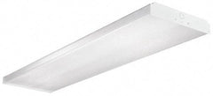 Cooper Lighting - 4 Lamp, 4 Ft. Long, 32 Watt, Surface Mounted, Fluorescent Lamp Wraparound Light Fixture - 120-277 Volt, White, Electronic Ballast - Best Tool & Supply