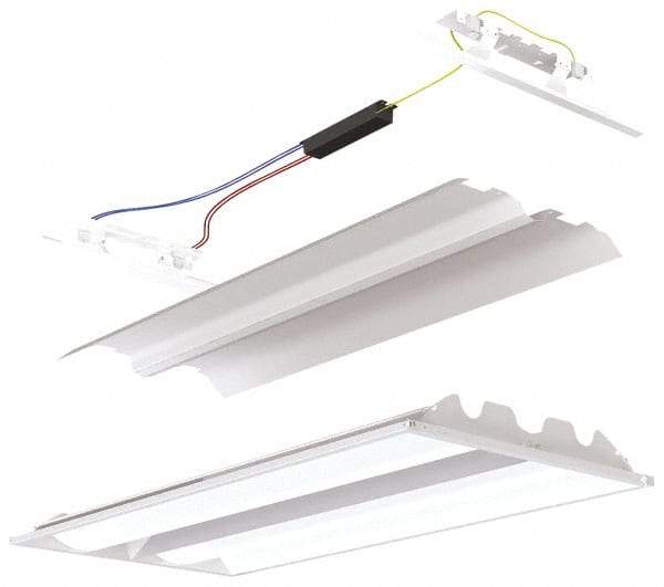 Cooper Lighting - 2 Lamp, 32 Watts, 2 x 2', Electronic Start Troffer Light Fixture Retrofit Kit - White Fluorescent Lamp - Best Tool & Supply