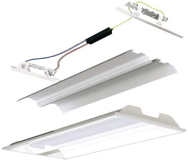 Cooper Lighting - 2 Lamp, 32 Watts, 2 x 2', Electronic Start Troffer Light Fixture Retrofit Kit - White Fluorescent Lamp - Best Tool & Supply