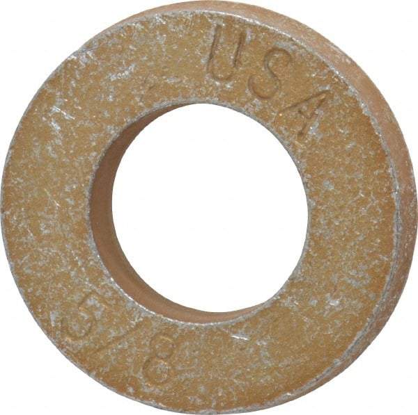 Gibraltar - 5/8" Screw, Alloy Steel Structural Flat Washer - 21/32" ID x 1-5/16" OD, 7/32" Thick, Zinc Yellow Dichromate Finish - Best Tool & Supply