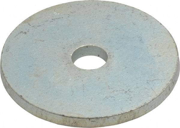 Gibraltar - 1/4" Screw, Steel Fender Flat Washer - 9/32" ID x 1-1/2" OD, 1/8" Thick, Zinc-Plated Finish - Best Tool & Supply