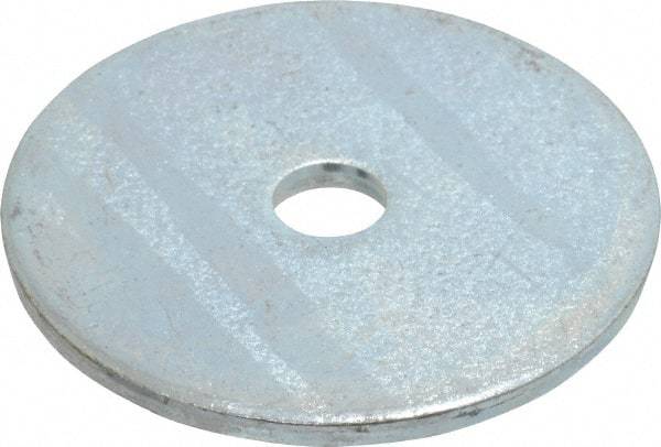 Gibraltar - 5/16" Screw, Steel Fender Flat Washer - 11/32" ID x 2" OD, 1/8" Thick, Zinc-Plated Finish - Best Tool & Supply