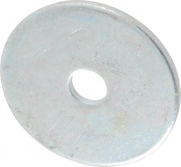 Gibraltar - 3/8" Screw, Steel Fender Flat Washer - 13/32" ID x 2" OD, 1/8" Thick, Zinc-Plated Finish - Best Tool & Supply