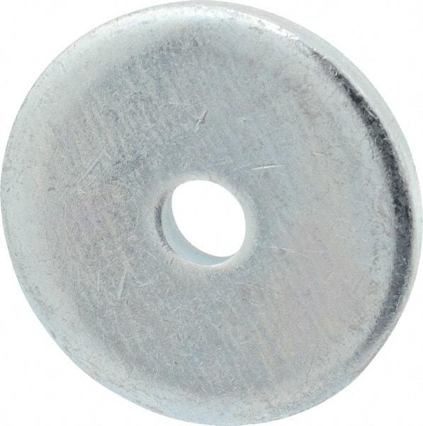 Gibraltar - 3/8" Screw, Steel Fender Flat Washer - 13/32" ID x 2" OD, 1/4" Thick, Zinc-Plated Finish - Best Tool & Supply