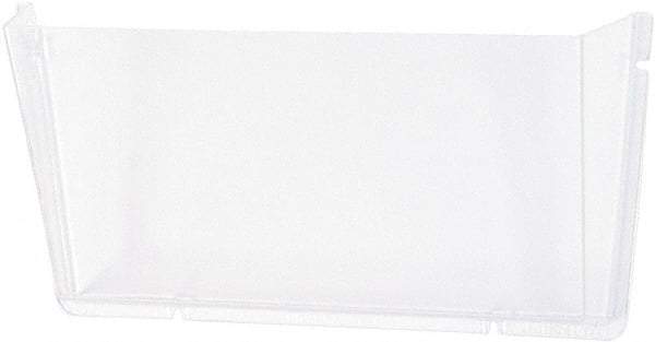 Deflect-o - 14-1/2" Wide x 6-1/2" High x 3" Deep Plastic Wall File - 1 Compartment, Clear - Best Tool & Supply