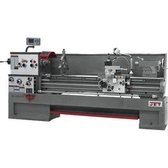 Jet - 22" Swing, 80" Between Centers, 230 Volt, Triple Phase Engine Lathe - 7MT Taper, 10 hp, 25 to 1,800 RPM, 3-1/8" Bore Diam, 40" Deep x 49" High x 136" Long - Best Tool & Supply