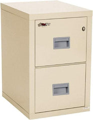 FireKing - 17-3/4" Wide x 27-3/4" High x 22-1/8" Deep, 2 Drawer Vertical File - Steel, Parchment - Best Tool & Supply