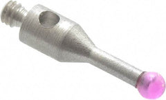 SPI - 2 mm Ball Diameter, M2 Thread, Ruby Point Ball Tip CMM Stylus - 10 mm Overall Length - Best Tool & Supply