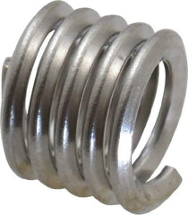 Recoil - #6-32 UNC, 0.207" OAL, Free Running Helical Insert - 4-3/4 Free Coils, Tanged, Stainless Steel, Bright Finish, 1-1/2D Insert Length - Best Tool & Supply