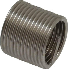 Recoil - 1/2-20 UNF, 3/4" OAL, Free Running Helical Insert - 12-3/8 Free Coils, Tanged, Stainless Steel, Bright Finish, 1-1/2D Insert Length - Best Tool & Supply