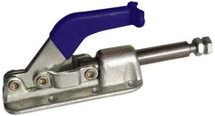 Gibraltar - 2,500 Lb Load Capacity, Flanged Base, Carbon Steel, Standard Straight Line Action Clamp - 6 Mounting Holes, 0.33" Mounting Hole Diam, 0.63" Plunger Diam, Straight Handle - Best Tool & Supply