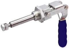Gibraltar - 700 Lb Load Capacity, Flush Base, Carbon Steel, Standard Straight Line Action Clamp - 1" Mounting Hole Diam, 0.63" Plunger Diam, Straight Handle - Best Tool & Supply