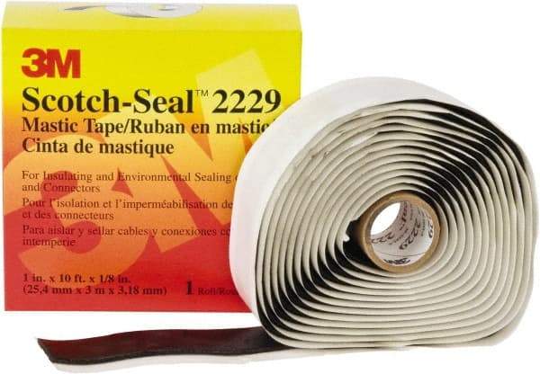 3M - 1" x 10', Black Rubber Electrical Tape - 125 mil Thick - Best Tool & Supply