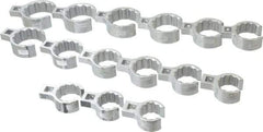 Proto - 15 Piece 1/2" Drive Flare Nut Crowfoot Wrench Set - 1-1/8 to 2", with Clip Rail - Best Tool & Supply