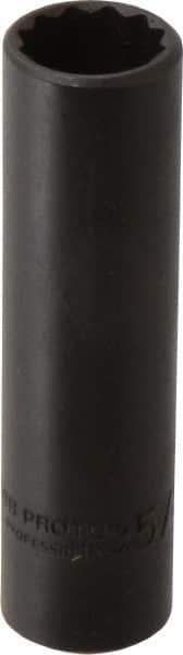 Proto - 5/8", 1/2" Drive, Deep Hand Socket - 12 Points, 3-1/4" OAL, Alloy Steel, Black Finish - Best Tool & Supply