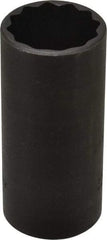 Proto - 1-1/8", 1/2" Drive, Deep Hand Socket - 12 Points, 3-1/4" OAL, Alloy Steel, Black Finish - Best Tool & Supply