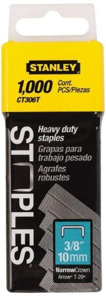 Stanley - 5/16" Wide Galvanized Steel Cable Staples - 3/8" Leg Length - Best Tool & Supply