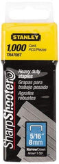 Stanley - 27/64" Wide Galvanized Steel Heavy Duty Power Crown Staples - 5/16" Leg Length - Best Tool & Supply