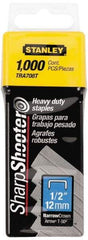 Stanley - 27/64" Wide Galvanized Steel Heavy Duty Power Crown Staples - 1/2" Leg Length - Best Tool & Supply