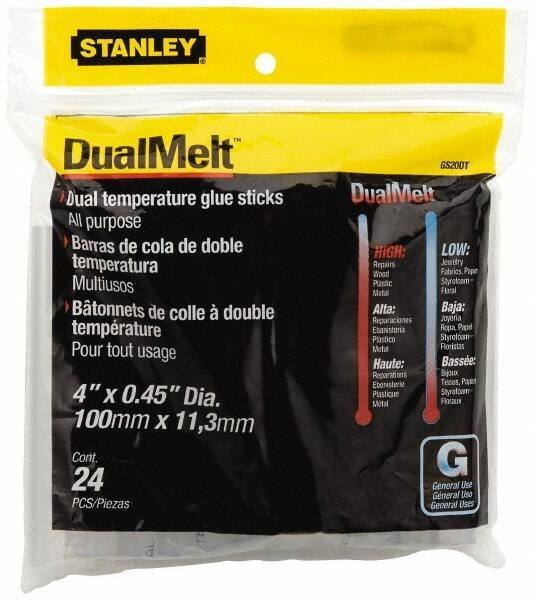 Stanley - 7/16" Diam, 4" Long, Opaque Hot Melt, Low Melt Glue Stick - GS Series - Best Tool & Supply