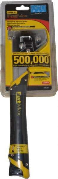 Stanley - Manual Hammer Tacker - 5/16, 3/8, 1/2" Staples, Chrome & Black, Steel - Best Tool & Supply