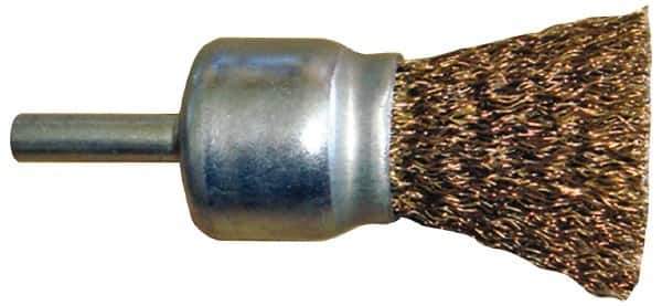 Value Collection - 4" Brush Diam, Flared End Brush - 1/4" Diam Shank, 15,000 Max RPM - Best Tool & Supply