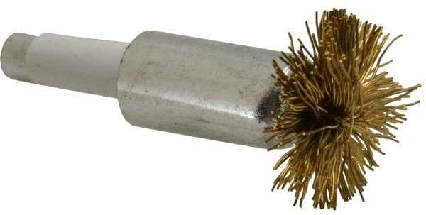 Value Collection - 1" Brush Diam, Flared End Brush - 1/4" Diam Shank, 15,000 Max RPM - Best Tool & Supply