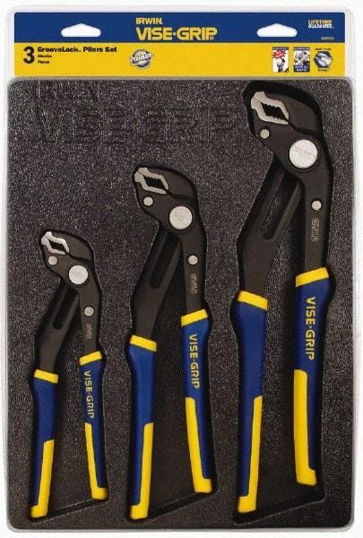 Irwin - 3 Piece GrooveLock Plier Set - Comes in Storage Tray - Best Tool & Supply