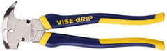 Irwin - 10-1/4" OAL, Fencing Pliers - 13/16" Jaw Length x 0.84" Jaw Width, Standard Head, ProTouch Handle - Best Tool & Supply