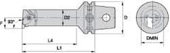 Kennametal - Insert Style NG 3L, 140mm Head Length, Right Hand Cut, Internal Modular Threading Cutting Unit Head - System Size KM63, 22mm Center to Cutting Edge, Series Top Notch - Best Tool & Supply