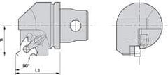 Kennametal - Insert Style LT 16ER, 35mm Head Length, Right Hand Cut, External Modular Threading Cutting Unit Head - System Size KM32, 22mm Center to Cutting Edge, Series LT Threading - Best Tool & Supply