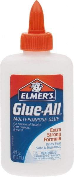 Elmer's - 4 oz Bottle White All Purpose Glue - 5 min Working Time, Bonds to Ceramic, Fabric, Leather, Paper & Wood - Best Tool & Supply