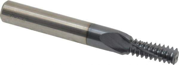 Carmex - 3/8-16 UNC, 0.264" Cutting Diam, 3 Flute, Solid Carbide Helical Flute Thread Mill - Internal Thread, 0.66" LOC, 2-1/2" OAL, 5/16" Shank Diam - Best Tool & Supply