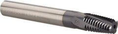 Carmex - 1/4-18 to 3/8-18 NPT, 3/8" Cutting Diam, 4 Flute, Solid Carbide Helical Flute Thread Mill - Internal/External Thread, 0.64" LOC, 3" OAL, 3/8" Shank Diam - Best Tool & Supply