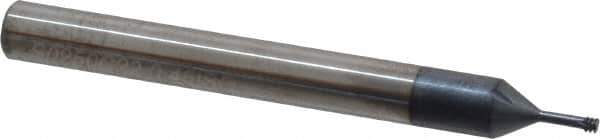 Carmex - M2.5x0.45 Metric Coarse, 0.077" Cutting Diam, 3 Flute, Solid Carbide Helical Flute Thread Mill - Internal Thread, 0.22" LOC, 2-1/2" OAL, 1/4" Shank Diam - Best Tool & Supply