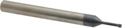 Carmex - M3x0.50 Metric Coarse, 0.093" Cutting Diam, 3 Flute, Solid Carbide Helical Flute Thread Mill - Internal Thread, 0.37" LOC, 2-1/2" OAL, 1/4" Shank Diam - Best Tool & Supply