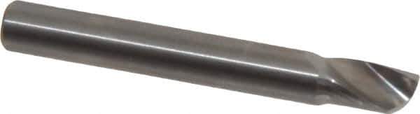 Onsrud - 1/4" Cutting Diam x 3/8" Length of Cut, 1 Flute, Upcut Spiral Router Bit - Uncoated, Right Hand Cut, Solid Carbide, 2" OAL x 1/4" Shank Diam, Single Edge, 22° Helix Angle - Best Tool & Supply