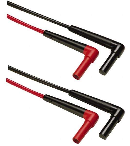 Fluke - Black/Red Electrical Test Equipment Leads Set - Use with All Models - Best Tool & Supply