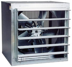 Fantech - 30" Blade, Belt Drive, 1 hp, 9,535 CFM, TEAO Exhaust Fan - 34-1/4" Opening Height x 34-1/4" Opening Width, 25-1/4" Deep, 208 to 220/440 Volt, 1 Speed, Three Phase - Best Tool & Supply