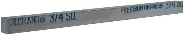 Made in USA - 12" Long x 3/4" High x 3/4" Wide, Zinc-Plated Key Stock - Low Carbon Steel - Best Tool & Supply