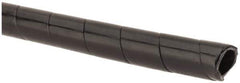 Made in USA - 0.271" ID, Black MDPE Wire & Hose Harness Cable Sleeve - 100' Coil Length, Medium Density, 5/16 to 3" Bundle Diam, 3/8" Hose Capacity, 55 Shore D - Best Tool & Supply