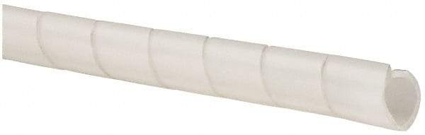 Made in USA - 0.396" ID, Natural (Color) HDPE Wire & Hose Harness Cable Sleeve - 100' Coil Length, High Density, 3/8 to 4" Bundle Diam, 1/2" Hose Capacity, 65 Shore D - Best Tool & Supply